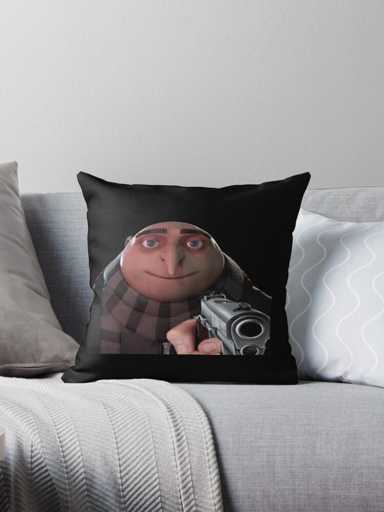 Gru pointing a gun Pillow