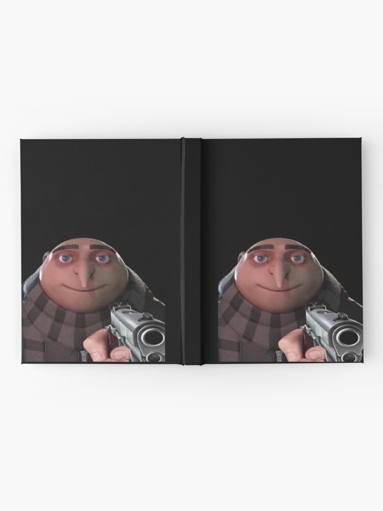 Gru pointing a gun Spiral Notebook for Sale by HangLooseDraft