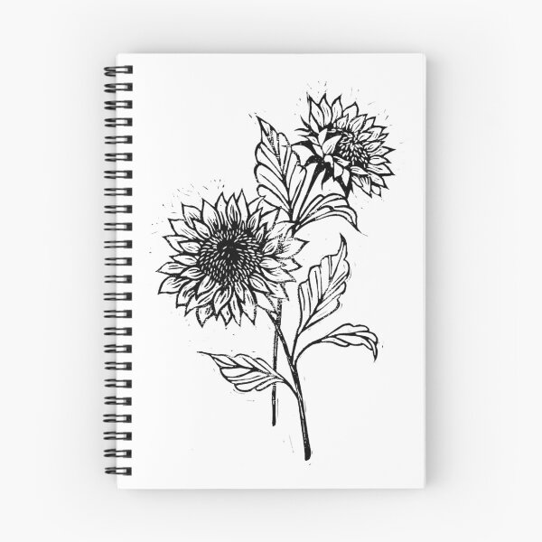 Item preview, Sunflowers - block print designed and sold by Rose24601.