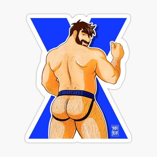ADAM LIKES JOCKSTRAPS - BLUE Sticker