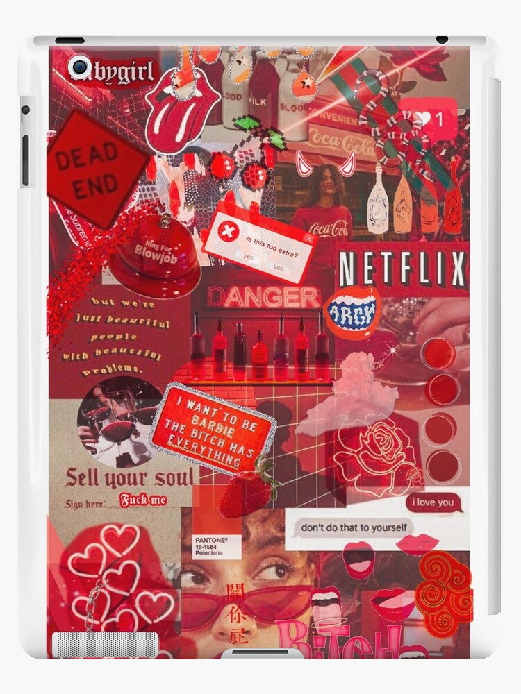 Red Aesthetic Ipad Case Skin For Sale By Mekmonty Redbubble