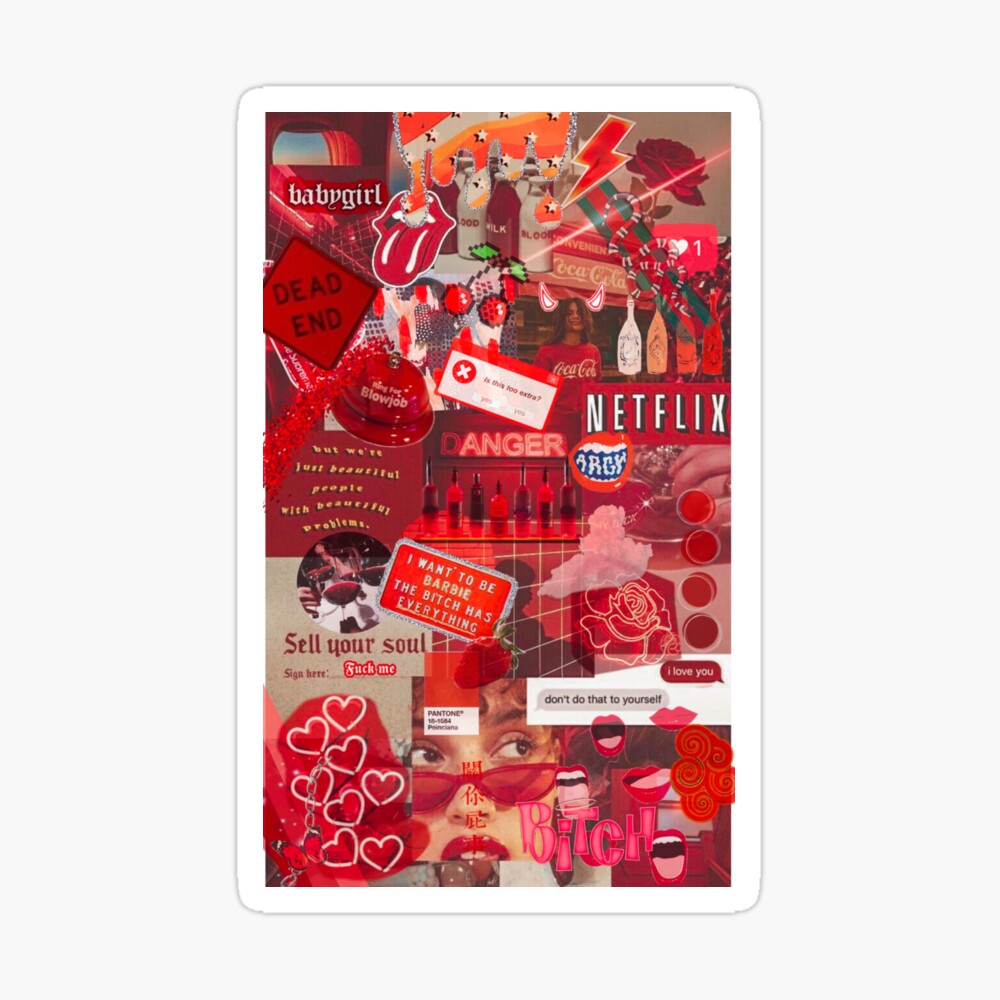 Red Aesthetic Greeting Card For Sale By Mekmonty Redbubble