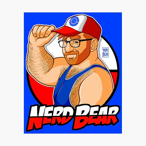 NERD BEAR - GINGER Photographic Print