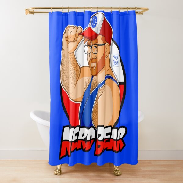 NERD BEAR - GINGER Shower Curtain