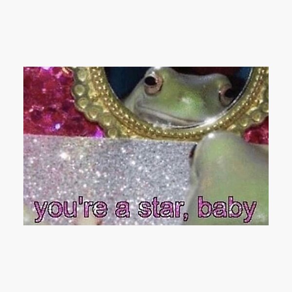 you're a star, baby frog Photographic Print
