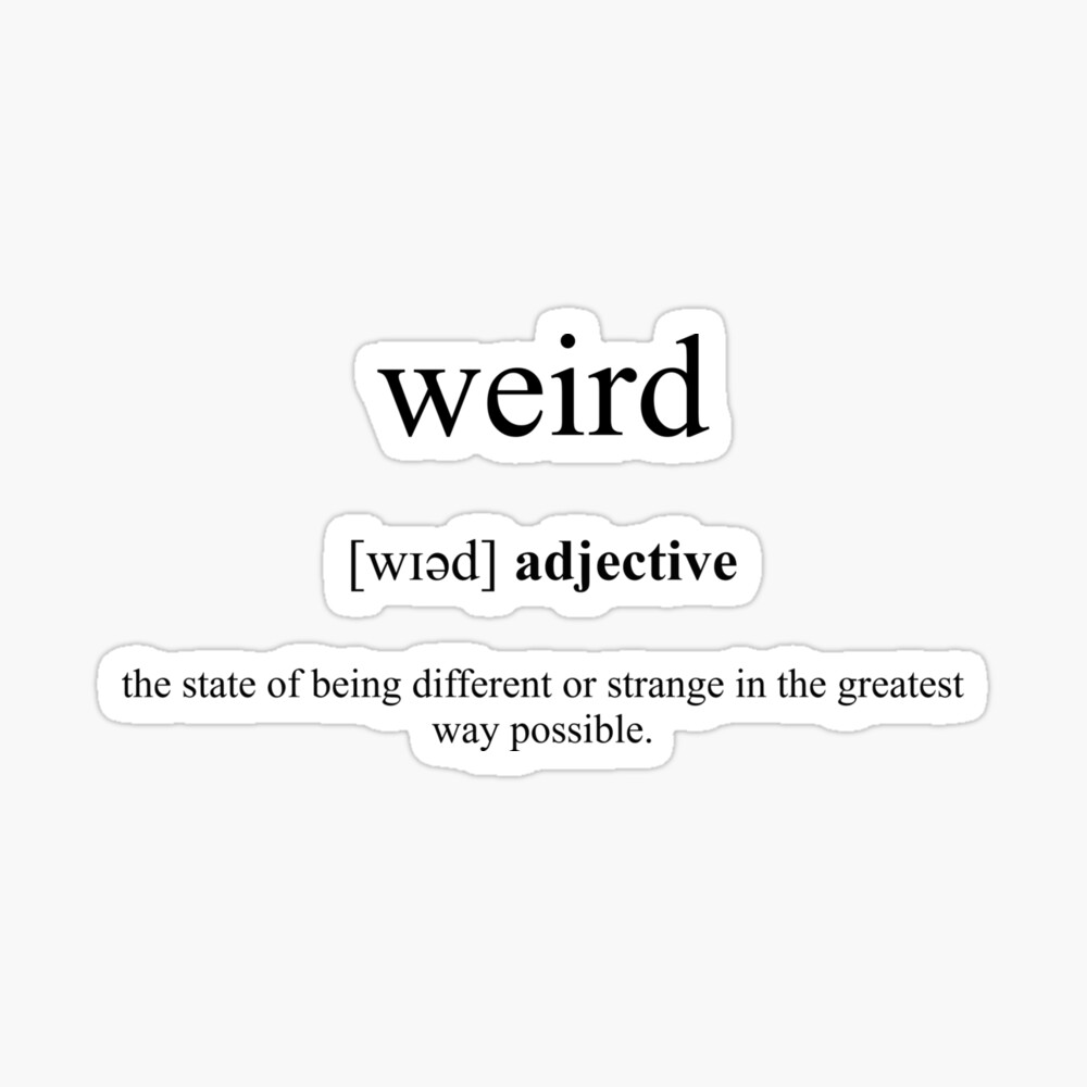Weird Definition Dictionary Collection Greeting Card By Designschmiede Redbubble