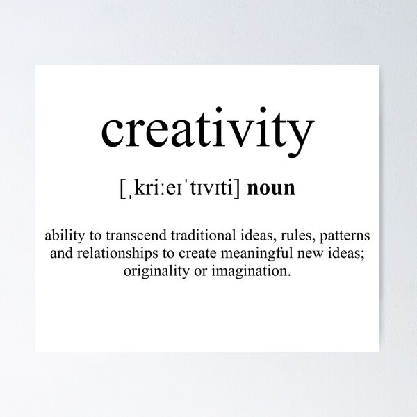 Artikel-Vorschau von Creativity (Kreativität) Definition | Dictionary Collection, designt und verkauft von Designschmiede.