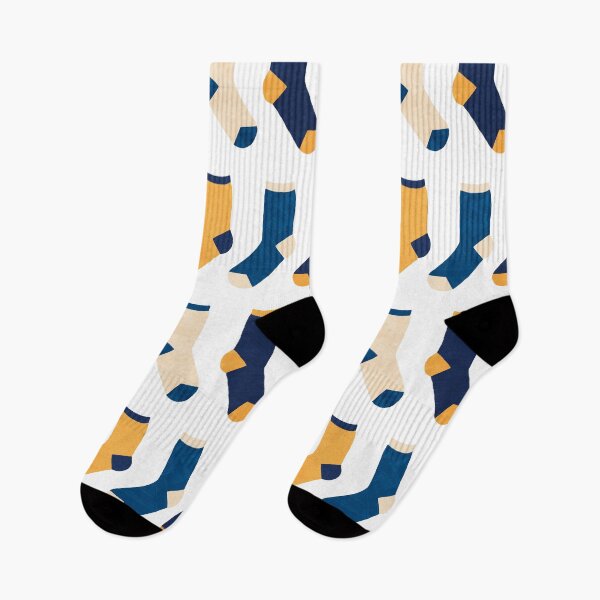 Item preview, Colorful Socks Pattern - Blue and Yellow designed and sold by illocharm.