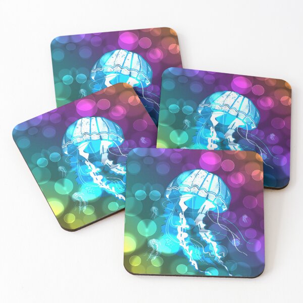 Item preview, Neon Jellyfish With Lens Flare Background designed and sold by Nobiya.