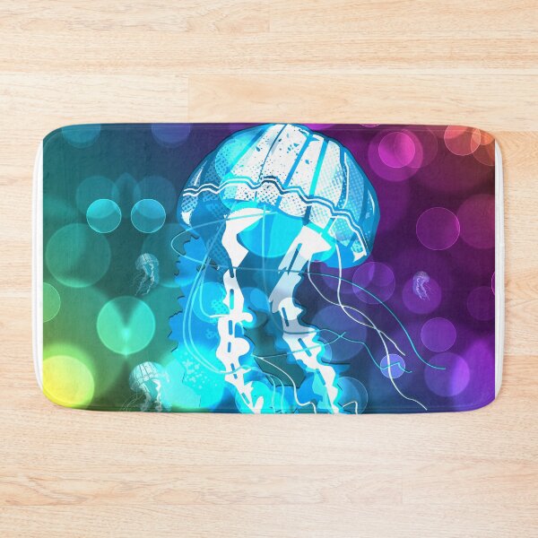 Item preview, Neon Jellyfish With Lens Flare Background designed and sold by Nobiya.