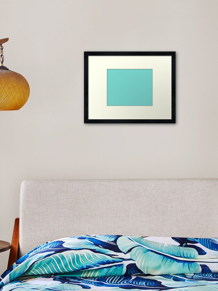 Genuine Tiffany Blue Solid Framed Art Print By Jonathonsnow