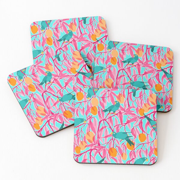 Item preview, Teal Parrots and Mangoes designed and sold by Carolina Diaz.