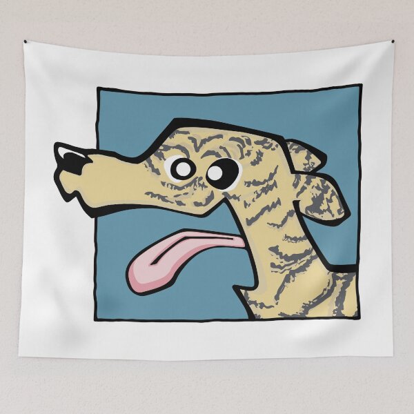 Item preview, Whippet - Grey Brindle (Face) WHITE BG designed and sold by TheChicken.