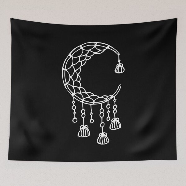 Item preview, Moon Dreamcatcher - Waning Cresent Moon - Sticker White designed and sold by MysticMagpie.