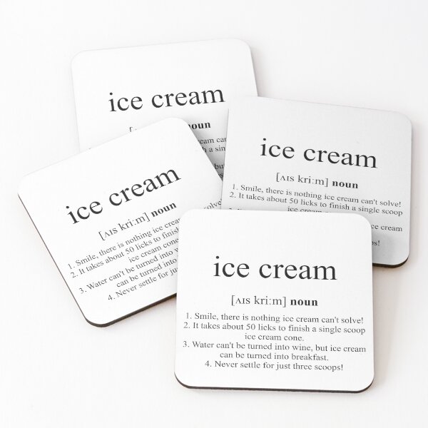 Item preview, Ice Cream Definition | Dictionary Collection designed and sold by Designschmiede.