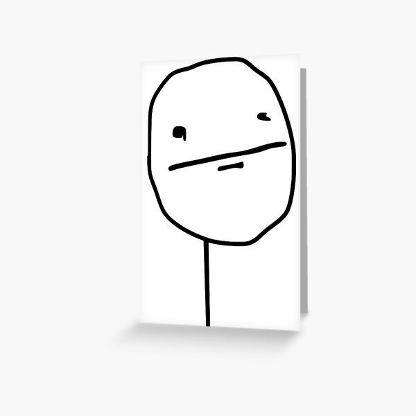 Poker Face Greeting Card