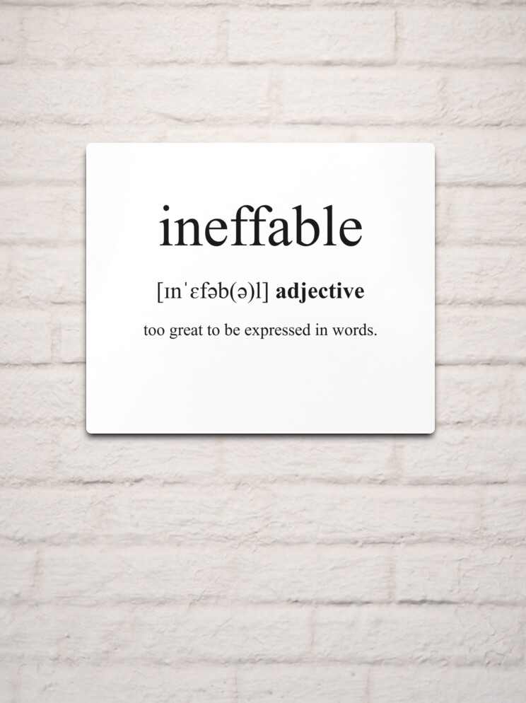 Ineffable Definition, Dictionary Collection Metal Print by Designschmiede