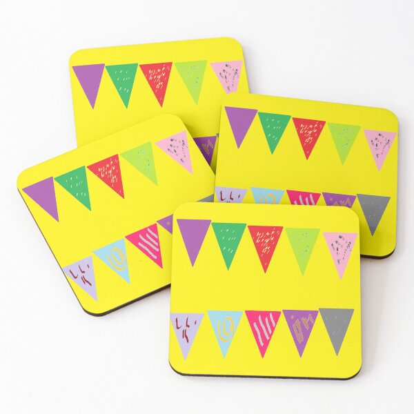 Item preview, Party banners yellow pattern designed and sold by tetibright.