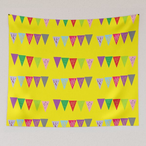 Item preview, Party banners yellow pattern designed and sold by tetibright.