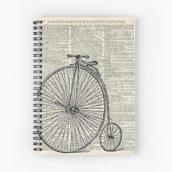 Item preview, Vintage Penny Farthing bicycle,monocycle dictionary art designed and sold by DictionaryArt.