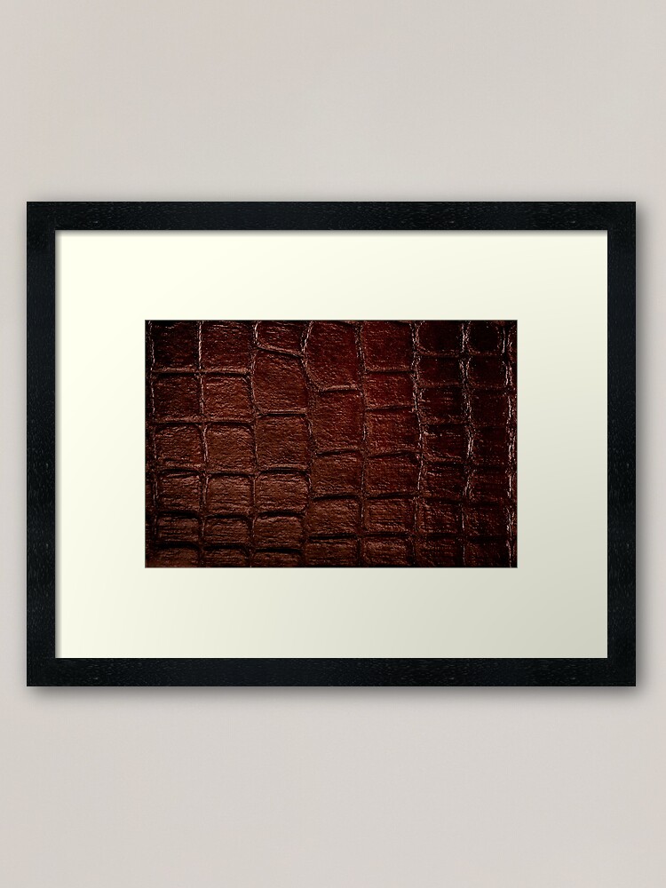Dark Brown Snake Leather Cloth Framed Art Print By Arlettacwalina Redbubble
