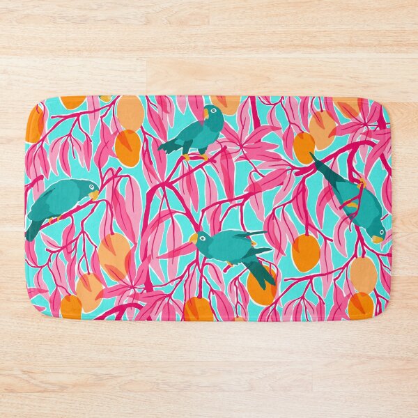 Item preview, Teal Parrots and Mangoes designed and sold by Carolina Diaz.