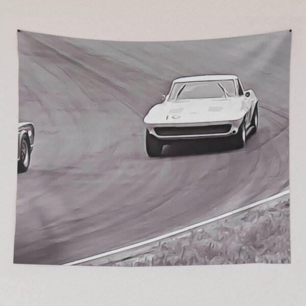 Item preview, Classic Corvette Racing Poster - Legendary American Muscle Race Car Art designed and sold by Road To Track.