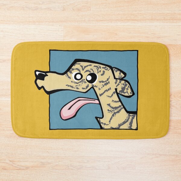 Item preview, Whippet - Grey Brindle (Face) YELLOW BG designed and sold by TheChicken.
