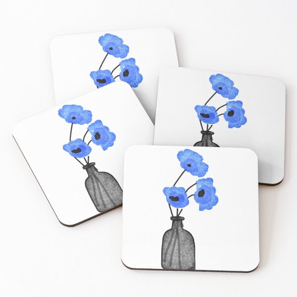 Item preview, Blue flowers in a vase designed and sold by ilanagraf.