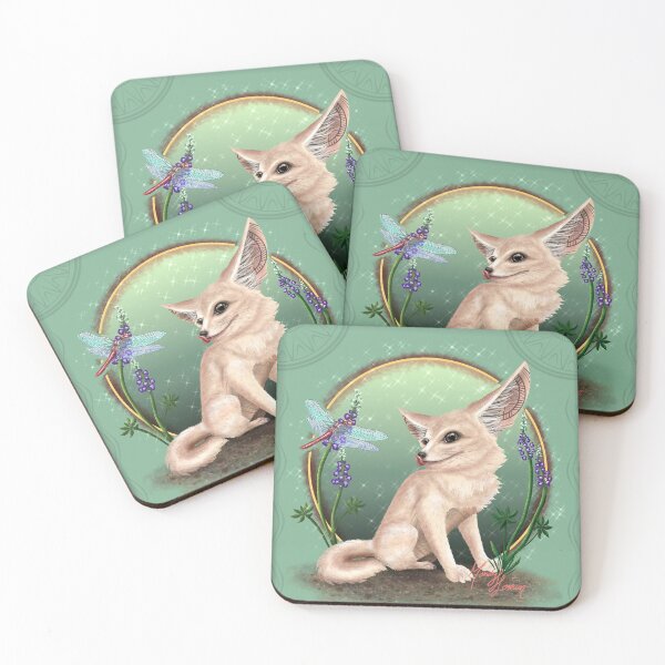 Item preview, Fennec Fox with Mandala decor designed and sold by MLorainArt.