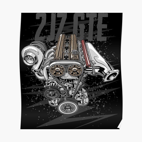 Toyota 2jz gte Engine Poster