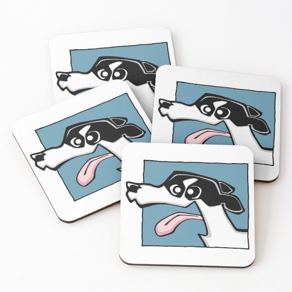 Item preview, Whippet - Black and White (Face) WHITE BG designed and sold by TheChicken.