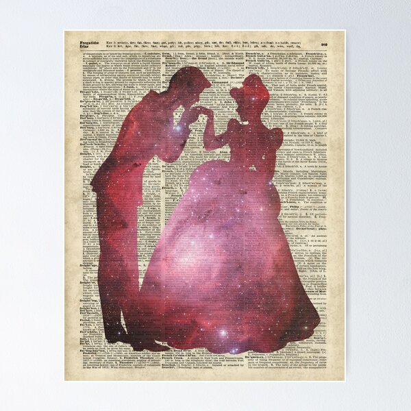 Item preview, Prince and Princess Valentine Fairytale Space Stencil designed and sold by DictionaryArt.