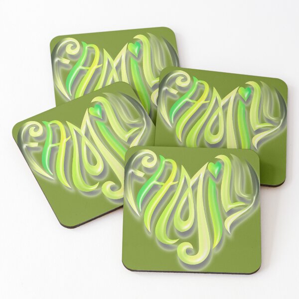 Item preview,  Family Heart Design Black & Green designed and sold by Paula Helit.