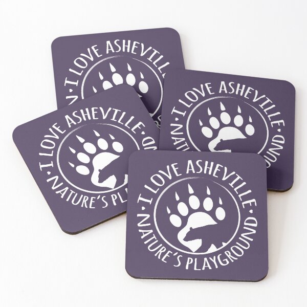 Item preview, Amo Asheville - Oso negro - Blanco en ciruela designed and sold by Serena's Asheville Merch.