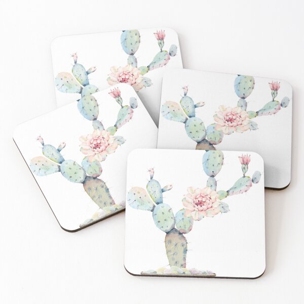Item preview, Watercolor Prickly Pear Cactus Flower Potted Plant designed and sold by JMSD.