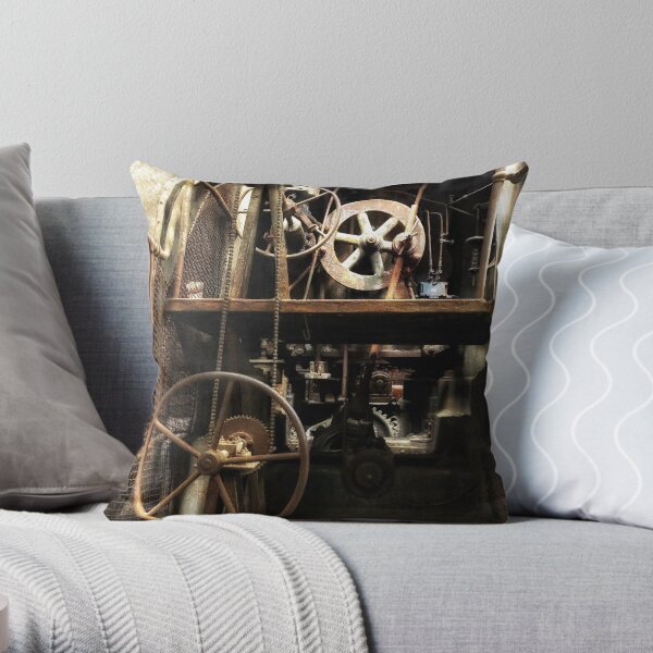 Industrial Gears Throw Pillow