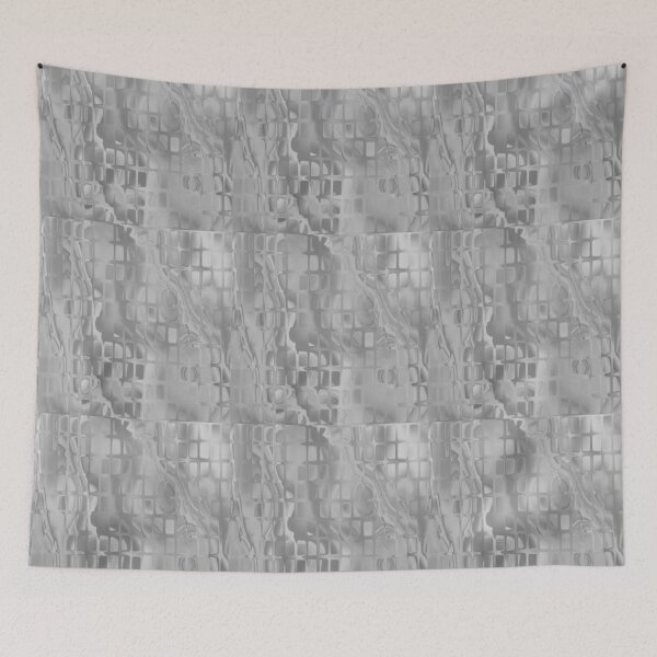 Item preview, Silver grey textured tile pattern designed and sold by tetibright.