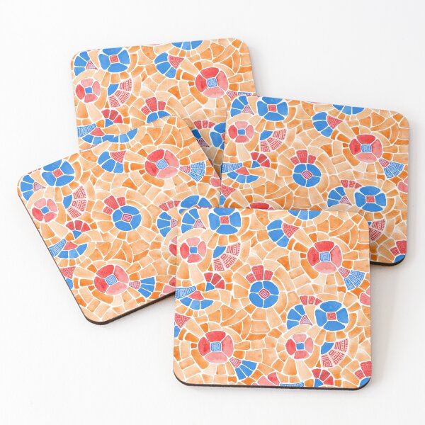 Item preview, Blue Mosaic Flowers designed and sold by Carolina Diaz.