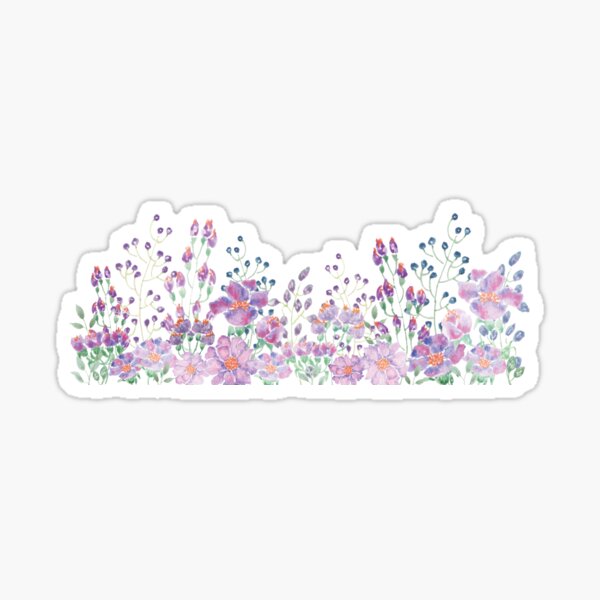Item preview, Watercolor Purple Flowers Lavender Field designed and sold by JMSD.