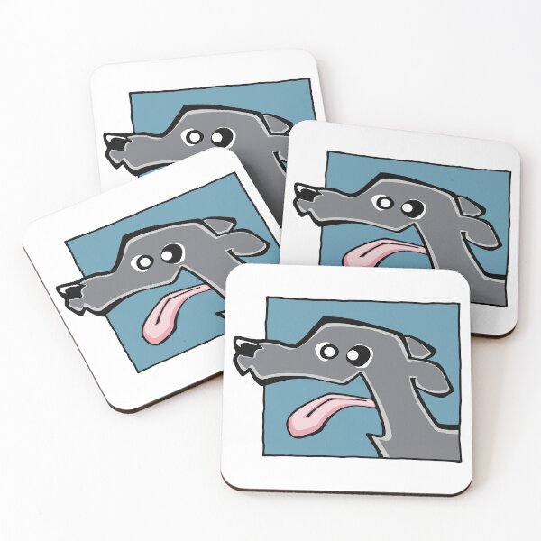 Item preview, Whippet - Blue (Face) WHITE BG designed and sold by TheChicken.