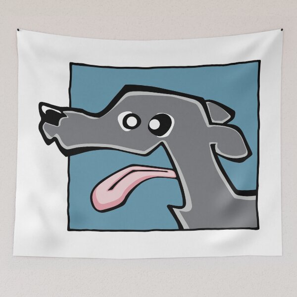 Item preview, Whippet - Blue (Face) WHITE BG designed and sold by TheChicken.