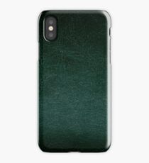 Dark green leather texture abstract iPhone Case