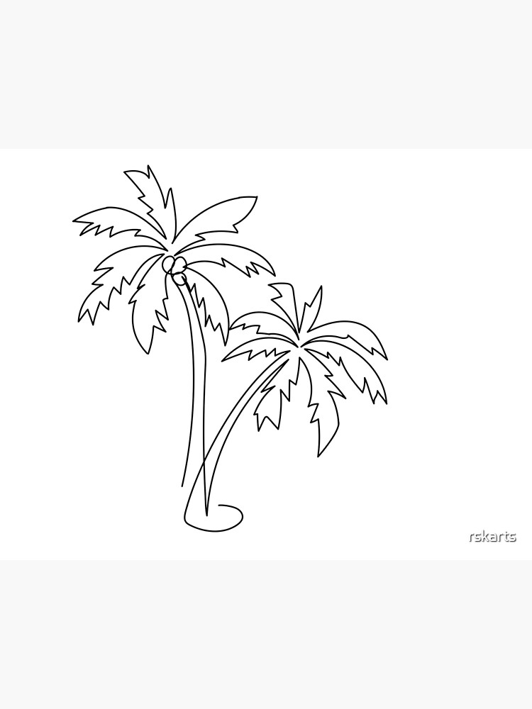 Palm tree continuous line drawing by rskarts