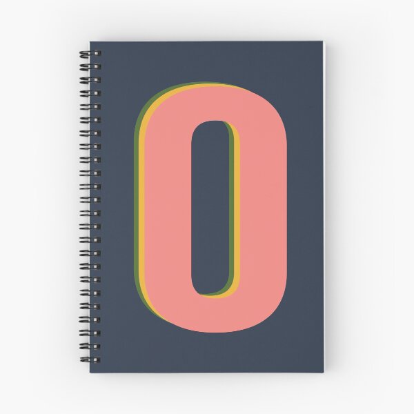Item preview, Letter O Initial Monogram Pattern in Navy Blue and Coral. designed and sold by JuneJournal.
