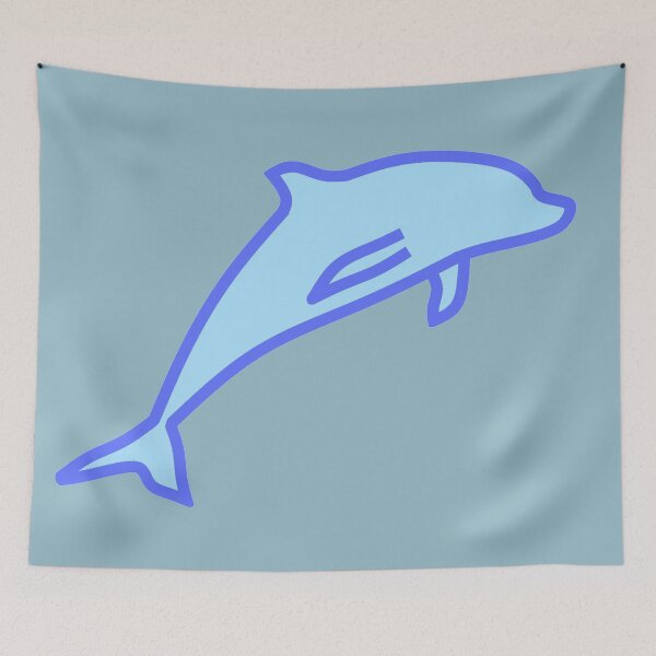 Item preview, Stylized blue dolphin design designed and sold by matt2151.