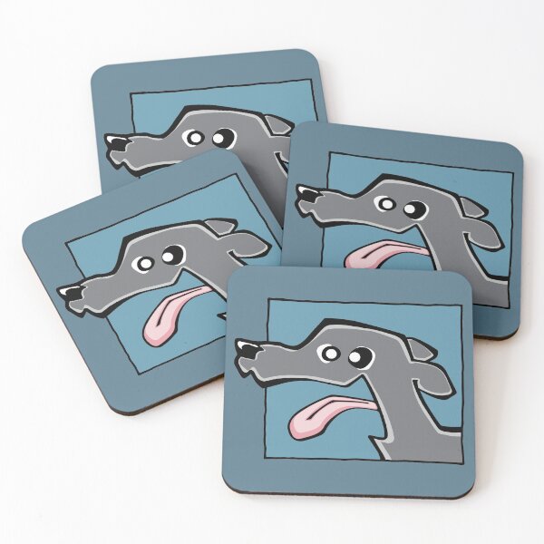 Item preview, Whippet - Blue (Face) BLUE BG designed and sold by TheChicken.