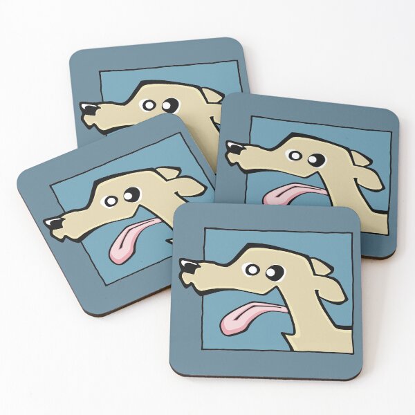 Item preview, Whippet - Fawn (Face) BLUE BG designed and sold by TheChicken.