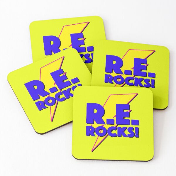 Item preview, R.E. ROCKS! LIGHTNING LOGO SLOGAN FOR TEACHERS, LECTURERS ETC.  designed and sold by Clifford Hayes.