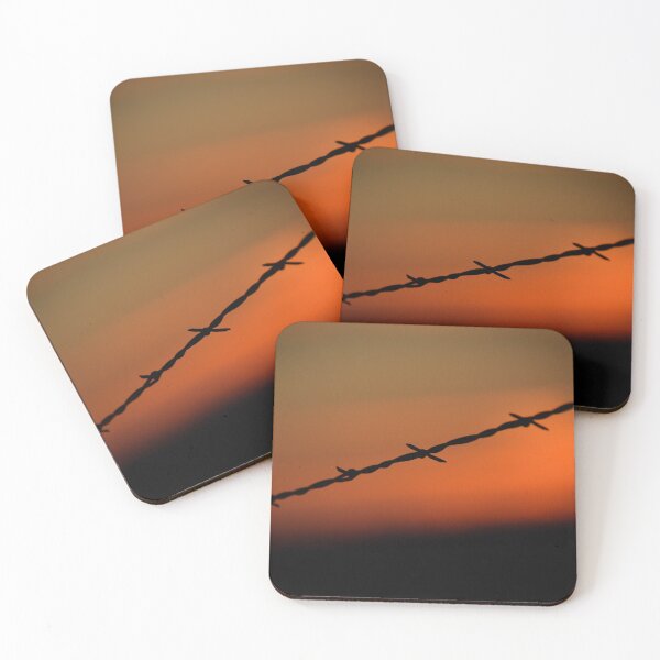 Item preview, Barbed wire in sunset designed and sold by Ken Macune.
